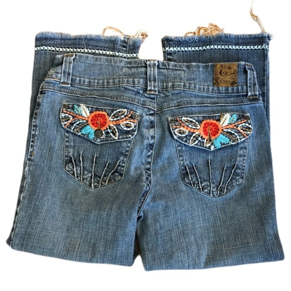Y2K Mid-rise Candie’s Embroidered Jeans Size 11